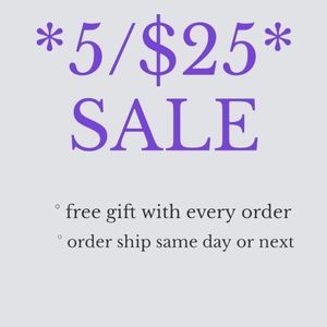 5 items for only $25